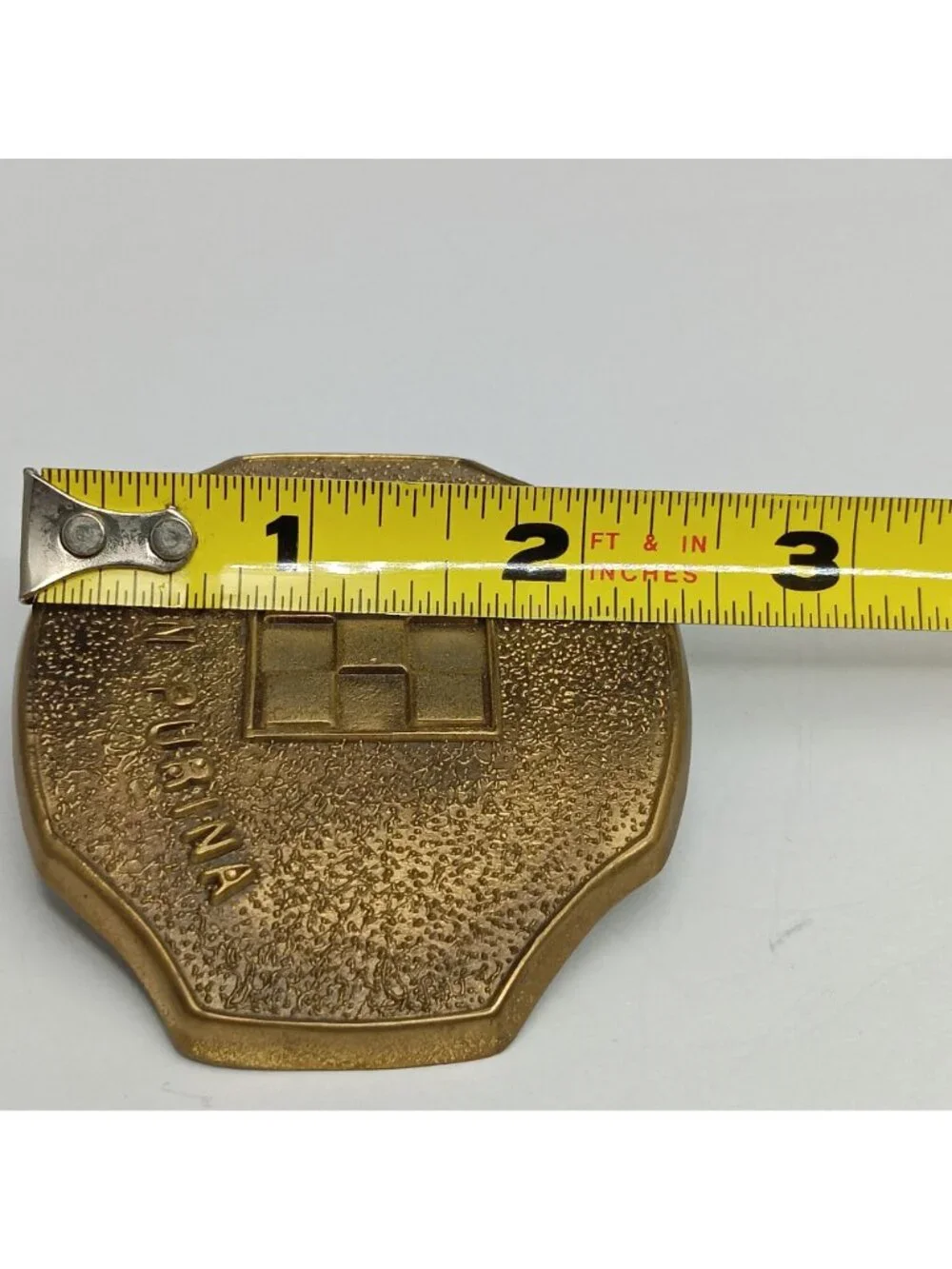 Vintage Ralston Purina Brass Belt Buckle 3